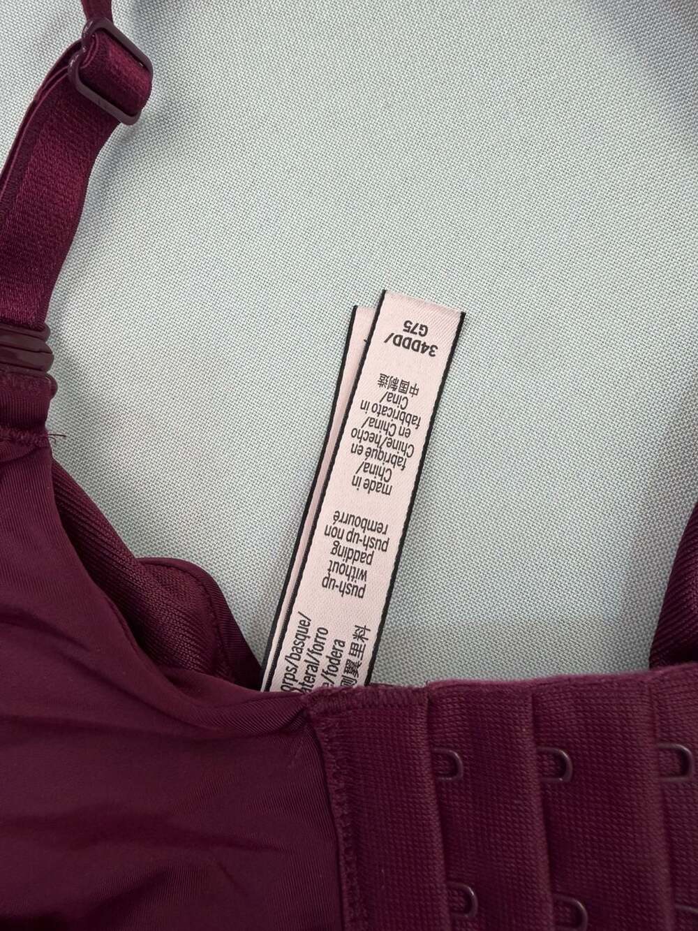 Victoria's Secret Unlined Push-Up Bra in Berry Purple, Size 34DDD - Picture 3 of 3